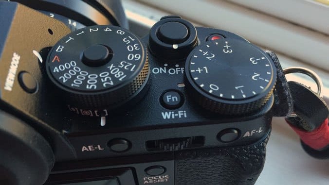 Exposure Compensation Dial on Fuji XT-1