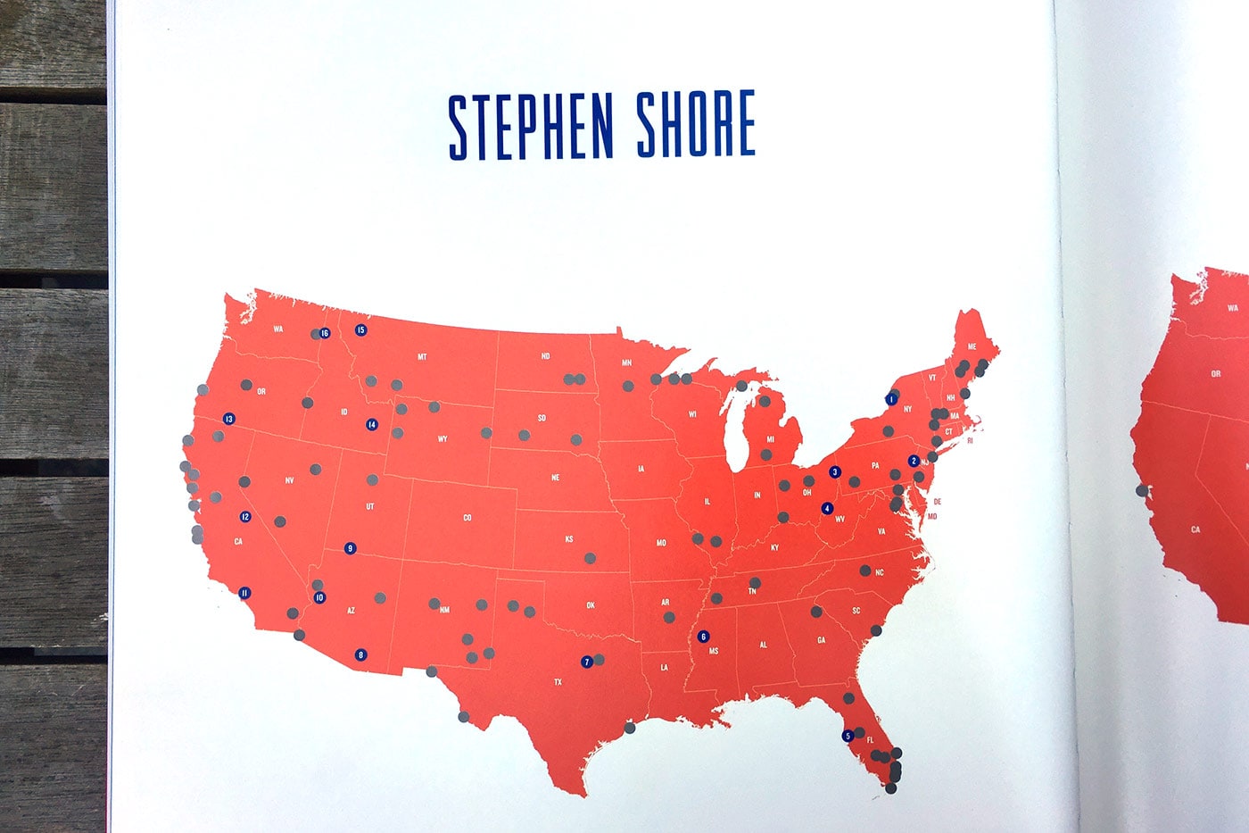 Stephen Shore map in The Open Road